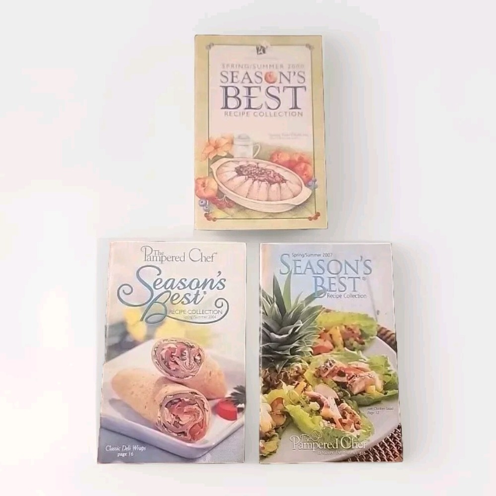 The‎ Pampered Chef Season's Best Recipe Books Spring/Summer 2000, 2004, And 2007